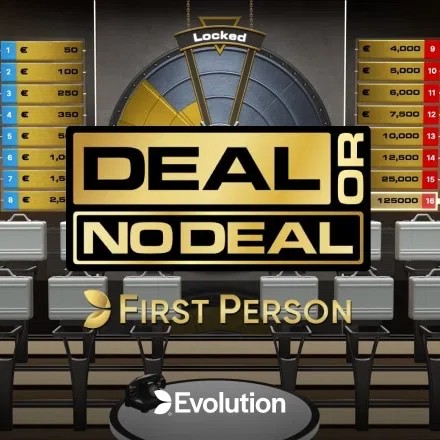 Try First Person Deal or No Deal slot by Evolution on 500casino.no – logo image