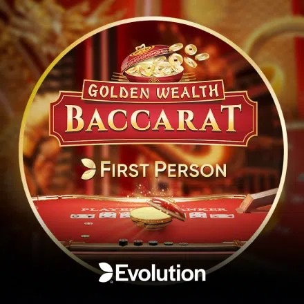 First Person Golden Wealth Baccarat logo by Evolution 500 Casino